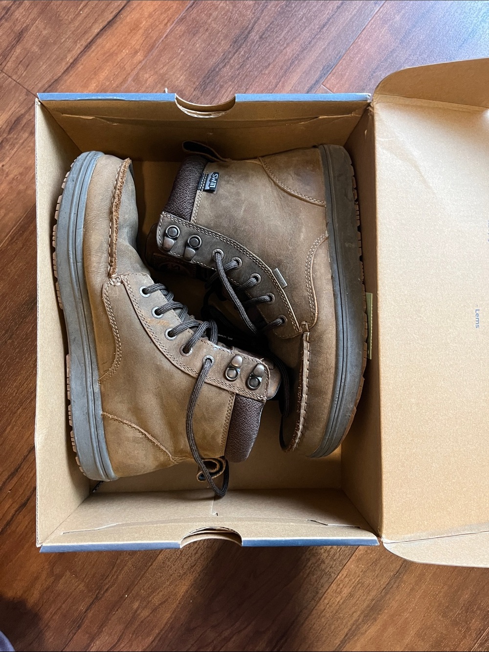 LEMS Brown Leather Lace-Up Casual Boots (unisex sizing women’s 11)